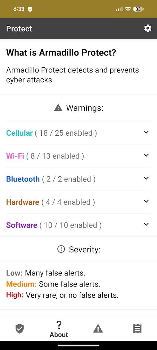 Armadillo Protect app screenshot 3
